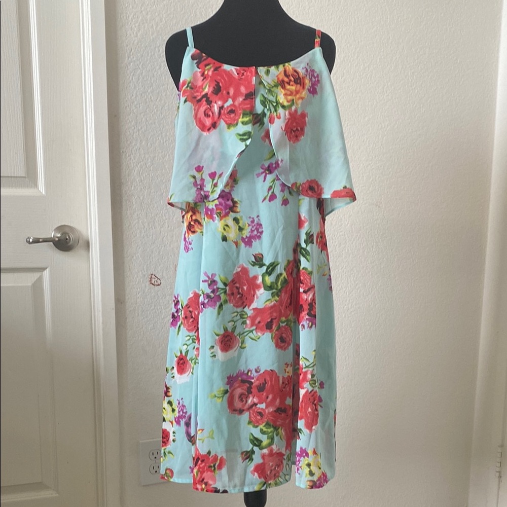 Vibrant Floral Spaghetti Strap Dress